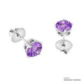 2 Carat Fancy Purple Pure Brilliance Earring Made with Swarovski Zirconia